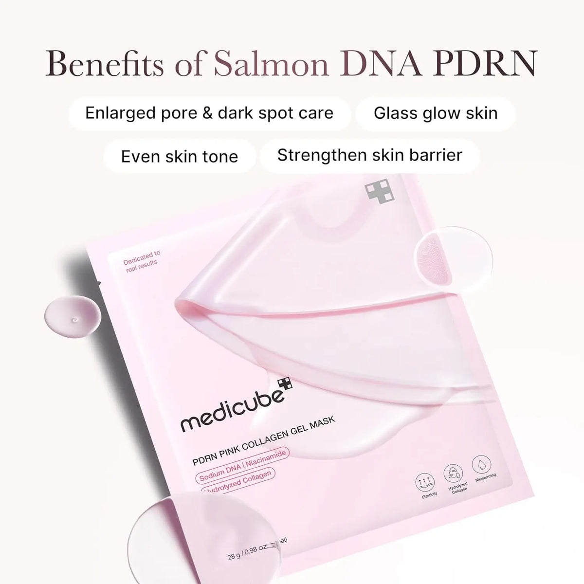 Medicube Salmon Pink Collagen Jelly Gel Mask Overnight Face Mask for Glass Glow Skin- Elasticity Korean Skincare Facial Mask